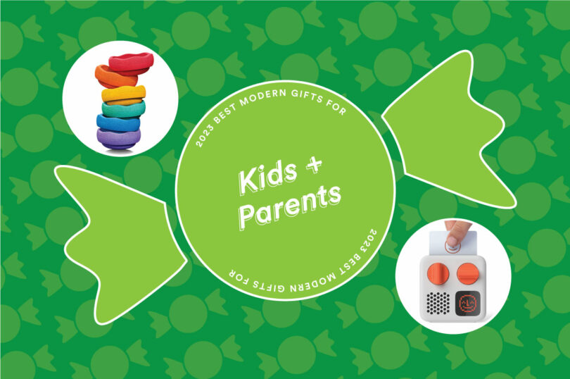 two tone green banner ad for kids and parents gift guide